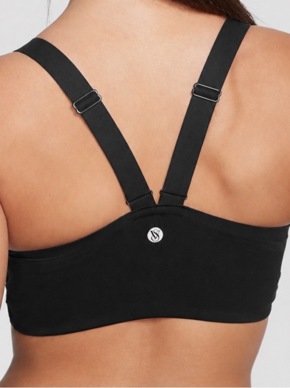 Victoria's Secret Black Adjustable-Strap Sports Bra